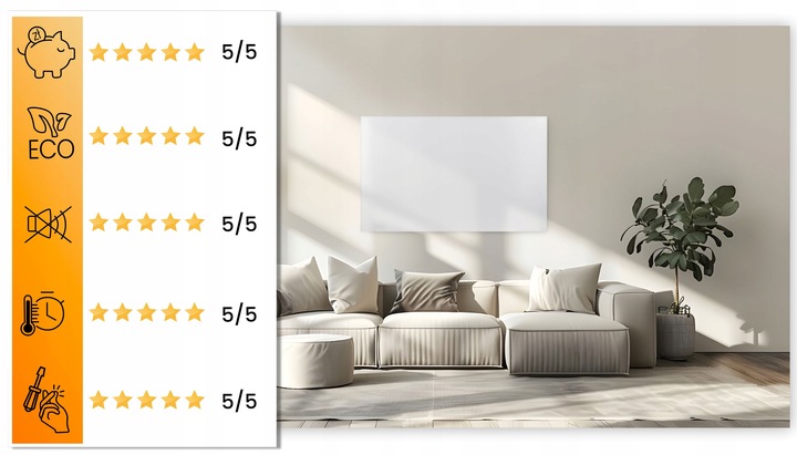 Grzejnik na podczerwień promiennik podczerwieni 600W pilot WiFi