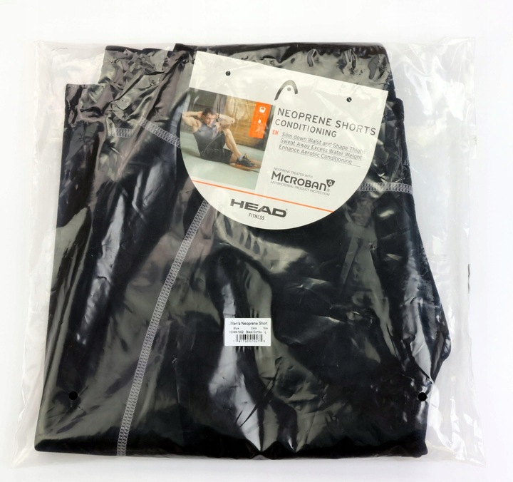 HEAD FITNESS Spodnie na siłownie szorty neopren Termiczne SIŁOWNIA Męskie L