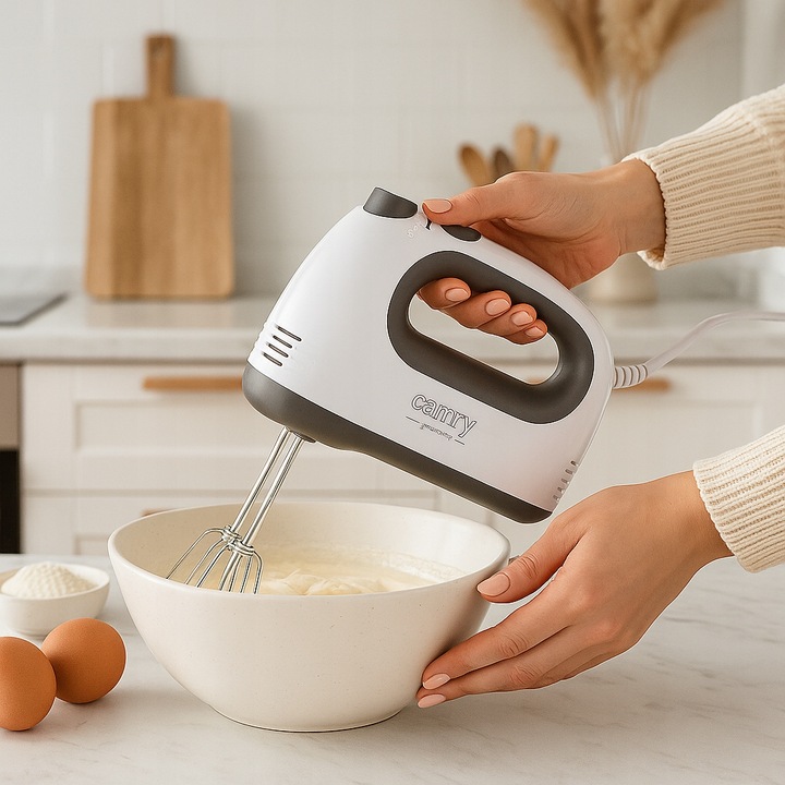 MIKSER RĘCZNY 750W 5 BIEGÓW TURBO Robot kuchenny 4 mieszadła długie