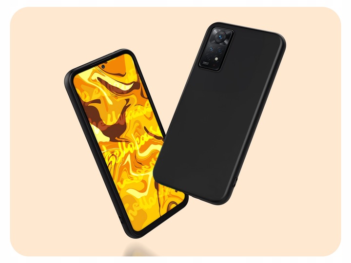 Etui do Redmi Note 11 Pro 4G / 5G / 12 Pro 4G (Czarne, Silikon) + Szkło 9H