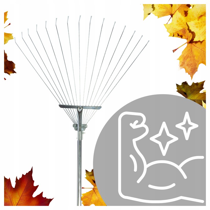 Grabie do liści wachlarzowe druciane regulowane metalowy rączka