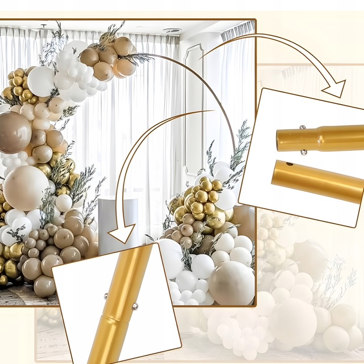 Stojak na balony stelaż KOŁO do balonów METAL 2m łuk ścianka zdjęć