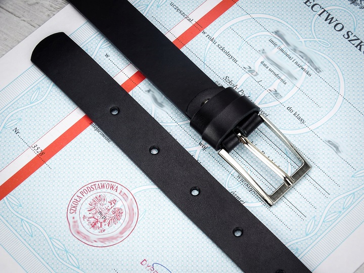 Pasek do spodni dla CHLOPCA komunijny skórzany