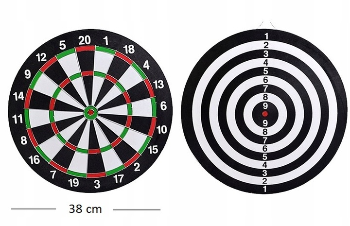 TARCZA DO GRY W DART RZUTKI LOTKI SIZALOWA ZESTAW TARCZA 38 CM + 6 RZUTEK
