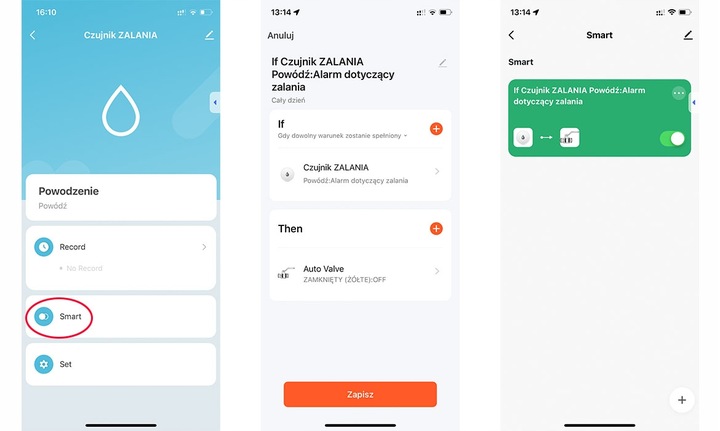 CZUJNIK ZALANIA wycieku wody WIFI TUYA sensor