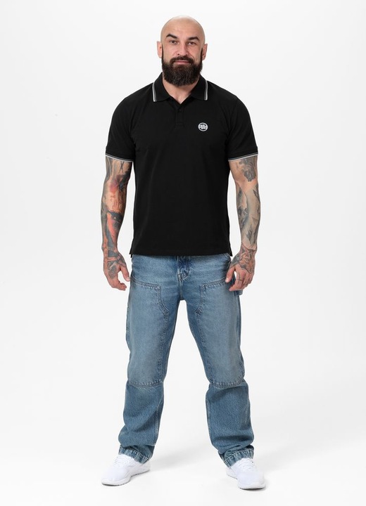 Męska Koszulka Polo Pitbull Polówka kołnierzyk Pique Stripes Regular