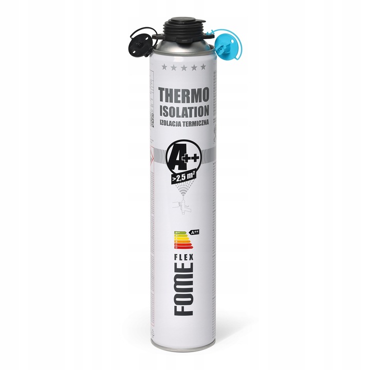 Pianka PUR piana do ociepleń izolacji + 2 dysze do natrysku 850ml Fome Flex