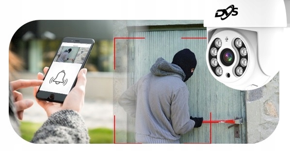 ZEWNĘTRZNA KAMERA WIFI OBROTOWA BEZPRZEWODOWA IP 4Mpx TUYA DVS DO DOMU