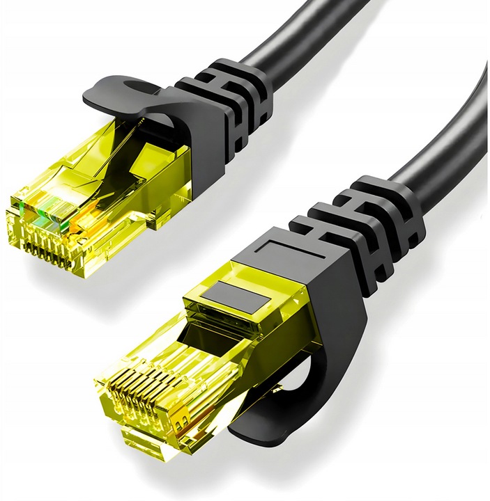 KABEL SIECIOWY LAN CAT 6 UTP PRZEWÓD INTERNETOWY ETHERNET RJ45 CZARNY 30m