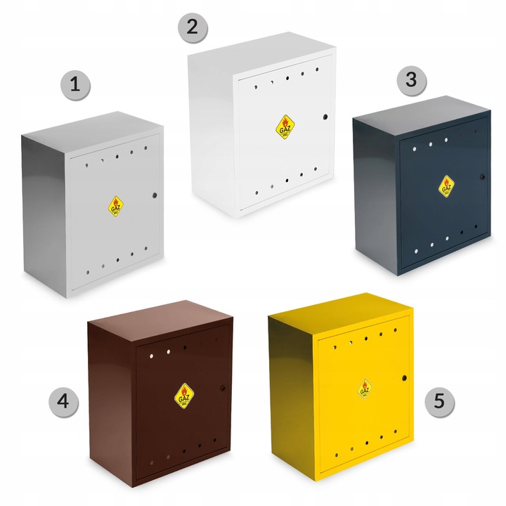 SKRZYNKA GAZOWA 60x60x25 SZAFKA STANDARD NA ZAWÓR GAZ KOLOR ŻÓŁTY