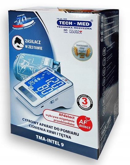 TECH-MED Ciśnieniomierz TMA-INTEL 9 wykrywa migotanie przedsionków 1 sztuka
