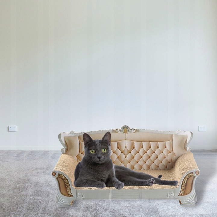 Drapak Tekturowy Dla Kota SOFA Legowisko Karton Kanapa Leżak 52cm