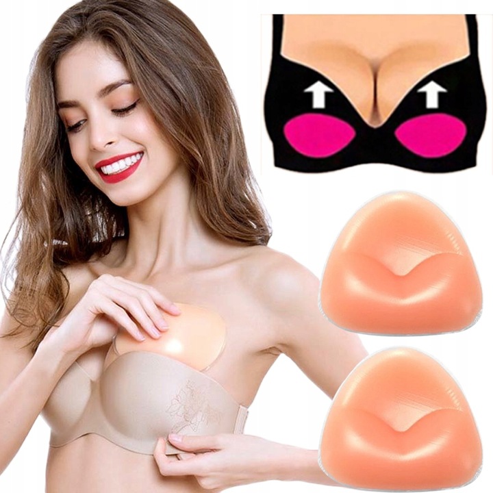 WKŁADKI DO BIKINI STANIKA PUSH UP SILIKON WYMIENNE MODELUJĄCE POWIĘKSZAJĄCE