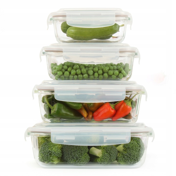 LUNCH BOX Pojemniki na żywność szklane zestaw pojemnik szklany do