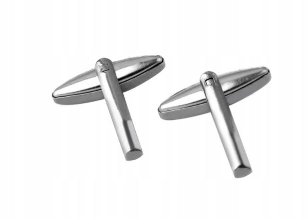 Spinki do mankietów wzór supełek szary