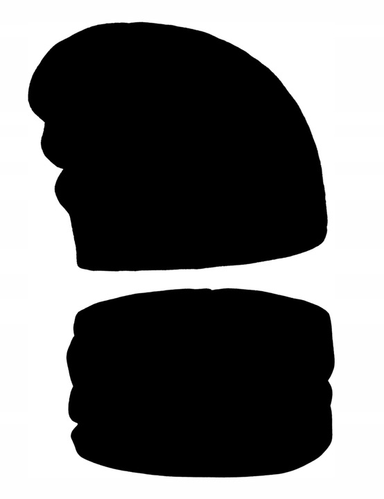 POLSKI Komplet CZAPKA + KOMIN Tunel Szal - CZARNY komplet damski na