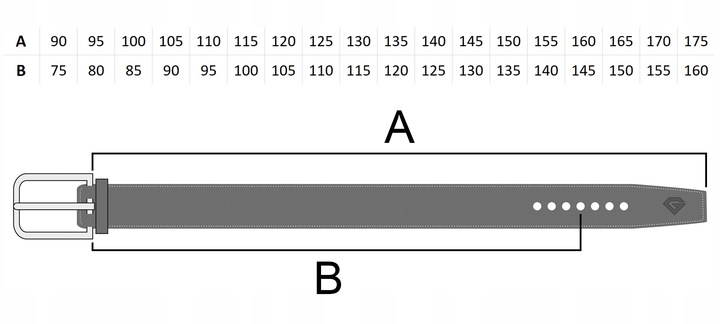 GRACIO meski skorzany PASEK brazowy KLAMRA czarna