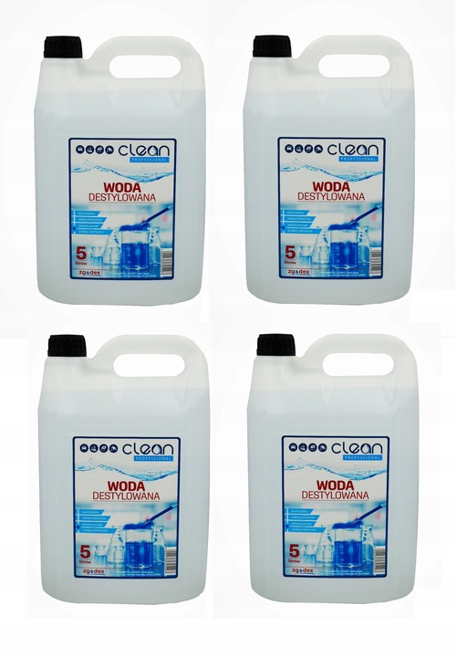 WODA DESTYLOWANA CLEAN PROFESSIONAL ZGODEX 4x5 L