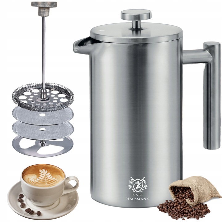 KAWIARKA ZAPARZACZ do KAWY HERBATY 1000 ml FRENCH PRESS ZAPARZACZ