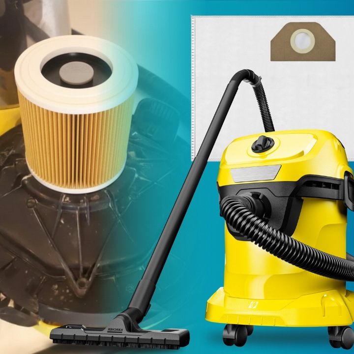 12x WORKI DO ODKURZACZA KARCHER WD3 WD 3 MV3 WD2 SE4001 KWD3 zestaw +