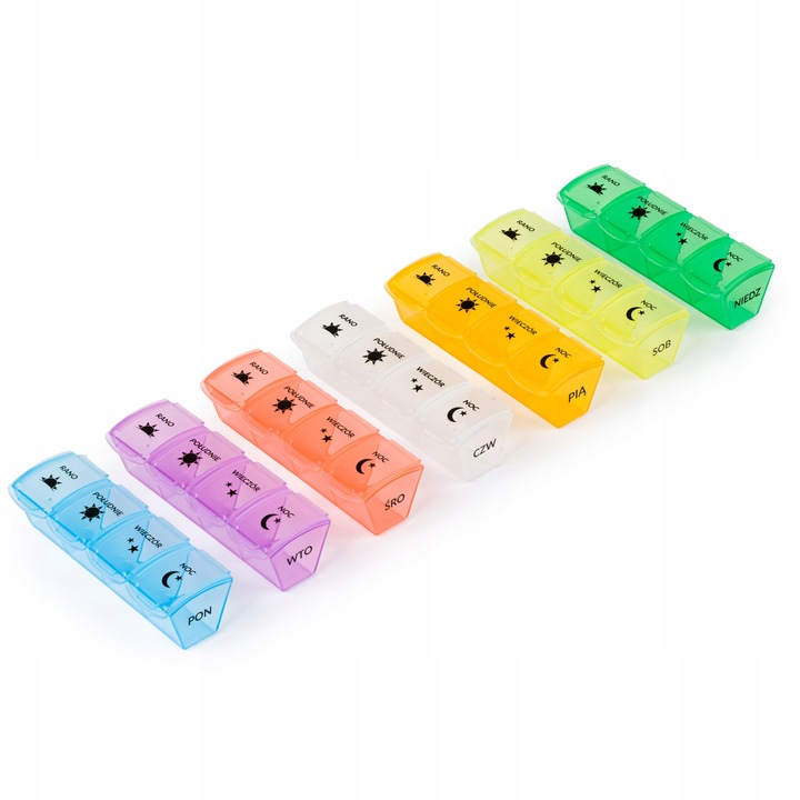 POJEMNIK KASETKA PUDEŁKO NA LEKI TABLETKI 7dni x 4