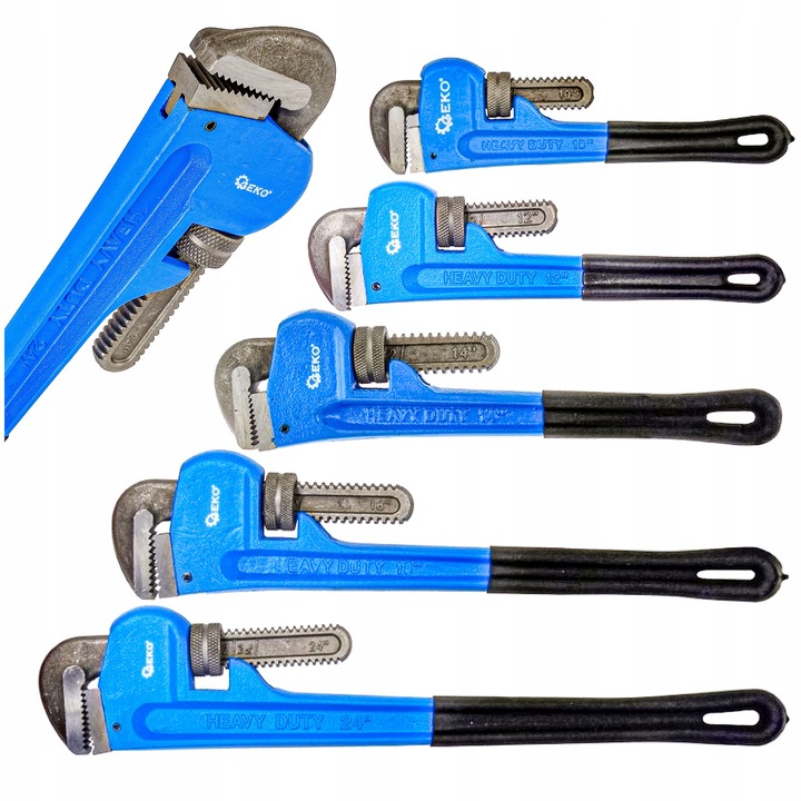 Klucz Nastawny Do Rur Hydrauliczny Stillson SOLIDNY Zestaw 10 12 14 18