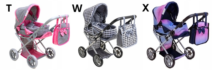 WÓZEK DLA LALEK 3w1 spacerowy głęboki LALKA BOBAS