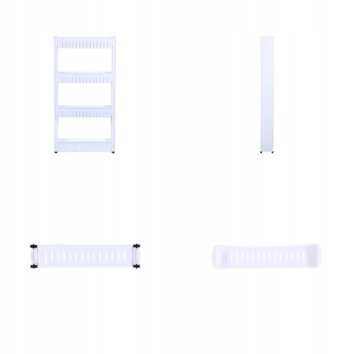 PÓŁKA ŁAZIENKOWA KUCHENNA REGAŁ NA KÓŁKACH MOBILNA 3 PÓŁKI SZAFKA