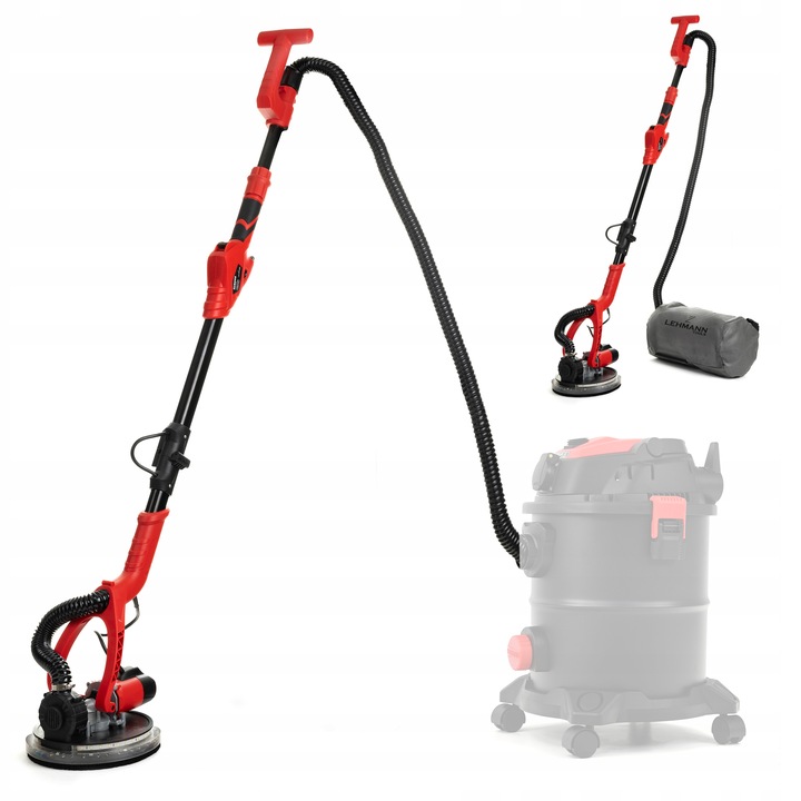 SZLIFIERKA DO GIPSU ŻYRAFA GŁADZI TYNKÓW LED Z ODSYSEM PAPIER WALIZKA WOREK