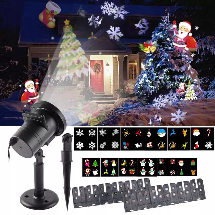 PROJEKTOR LASEROWY ŚWIĄTECZNY NA DOM RZUTNIK IP65