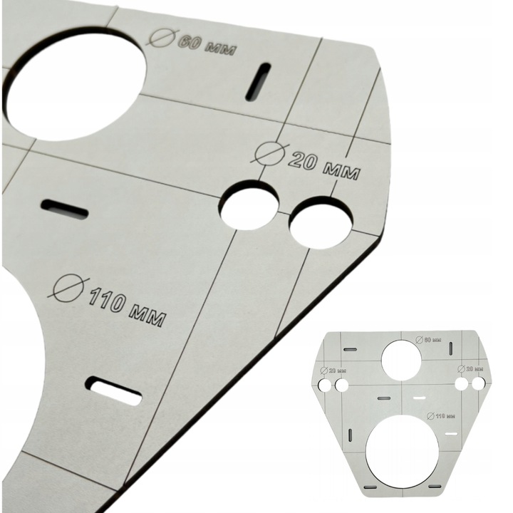 ZNACZNIK SZABLON WZORNIK OTWORÓW STELAŻ WC GROHE GEBERIT SENDI