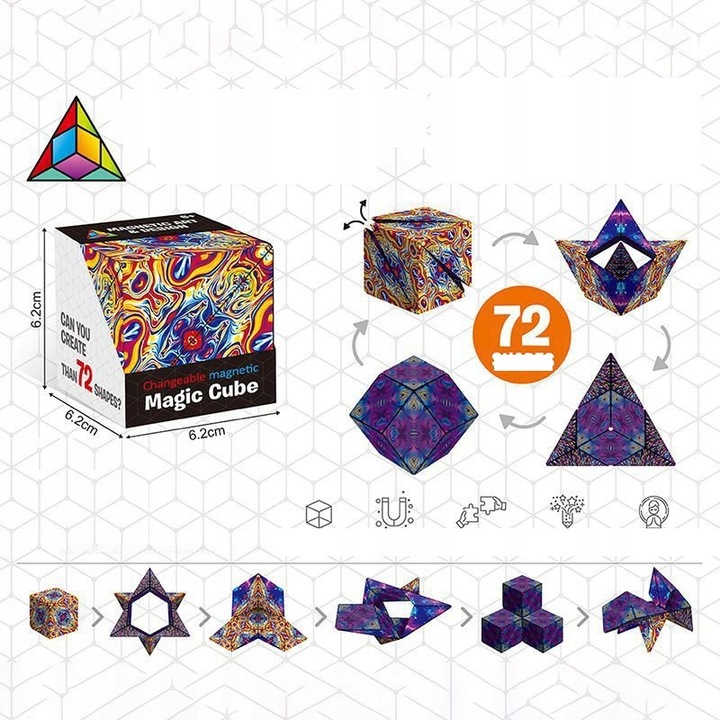 Fidget Cube Antystresowa Kostka Magnetyczna Puzzle Dla Dzieci I Dorosłych