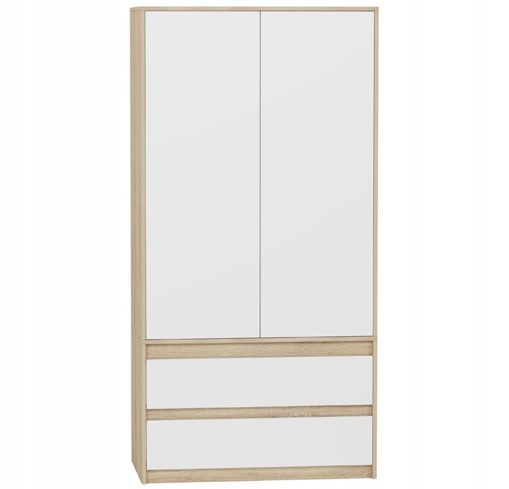 Szafa garderoba 90cm 2drzwi 2szuflad antracyt mix artisan B-9TIP