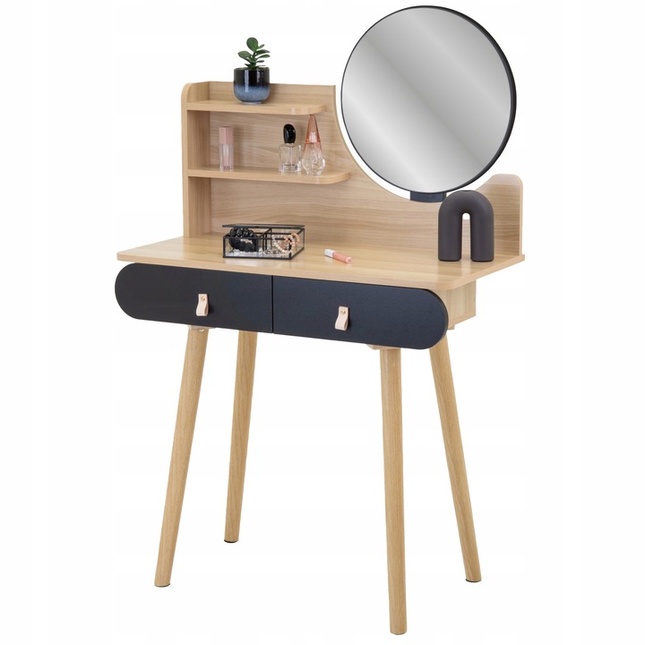 Toaletka z lustrem kosmetyczna skandynawska