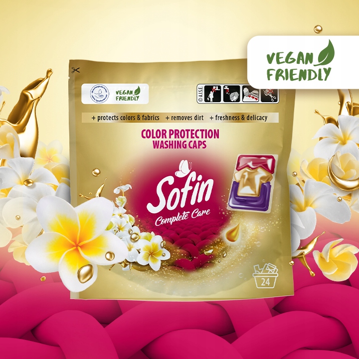 Sofin Kapsułki do Prania Kolorowych Tkanin Color Ochrona Kolorów 66 prań