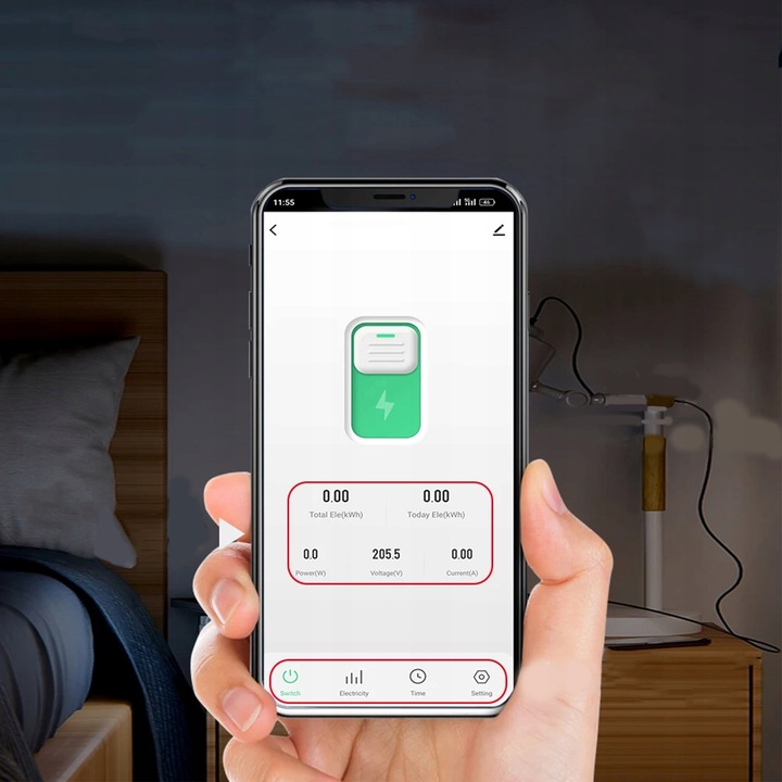 PRZEKAŹNIK WiFi Z POMIAREM PRĄDU MOCY NA SZYNĘ DIN TUYA SMART WIFI