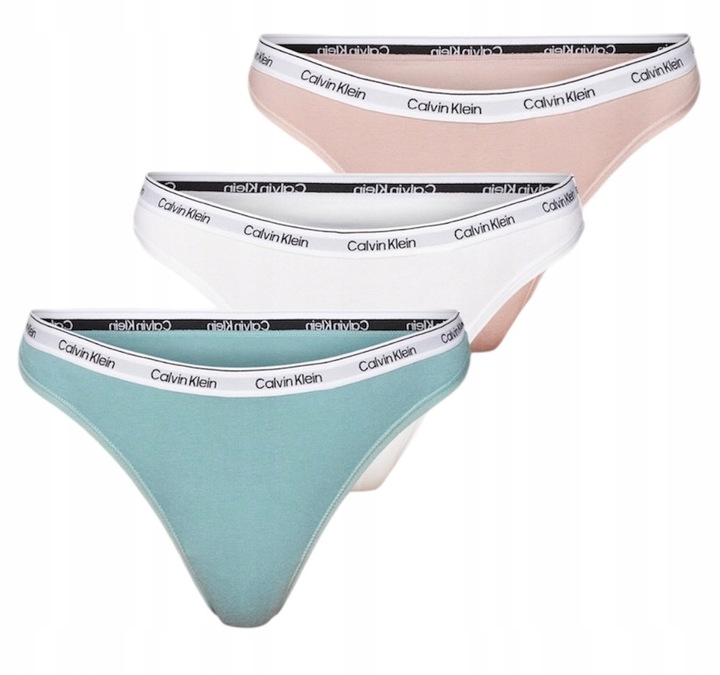 Calvin Klein Underwear Komplet 3 par stringów Thong 3Pk 000QD5209E PYM r XL