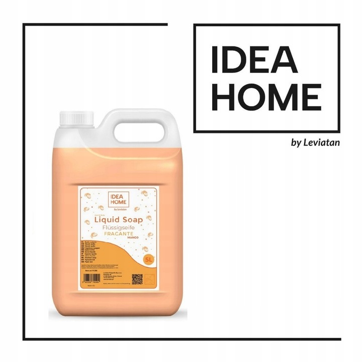 MYDŁO W PŁYNIE 5l FRAGANTE Mango KREMOWE mydło do dozowników MYDŁO kanister