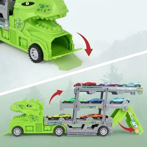 Laweta Tir Ciężarówka Wyrzutnia 6 Aut Autka Zestaw Samochód + Resoraki Auta