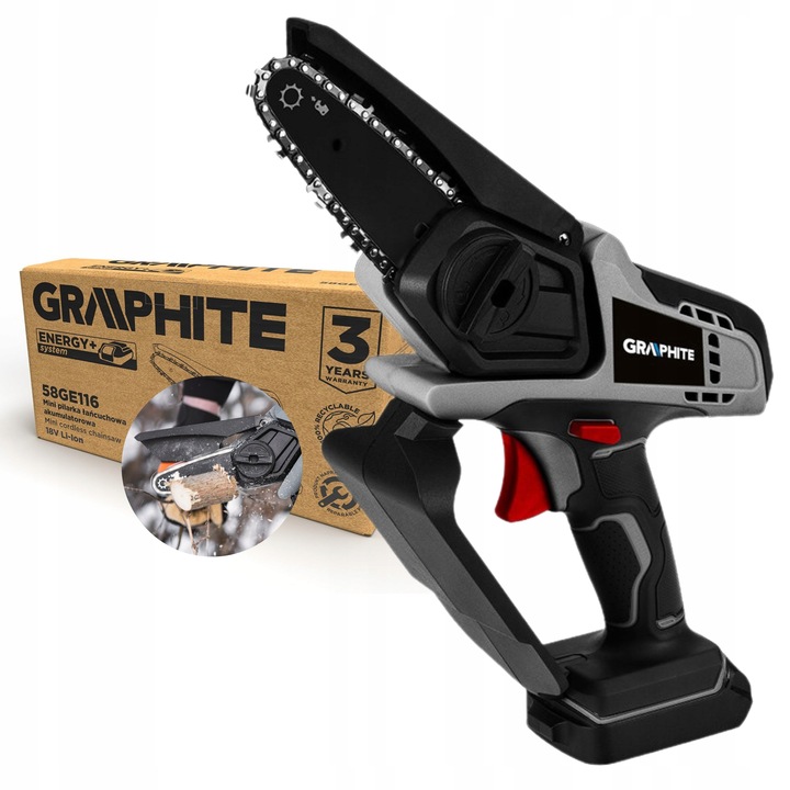 GRAPHITE MINI PIŁA PILARKA ŁAŃCUCHOWA AKUMULATOROWA 18V LI-LON 58GE116