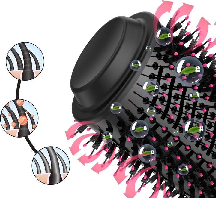 Duża Szczotka Suszarka Lokówka Prostownica Do Stylizacji Włosów 4w1