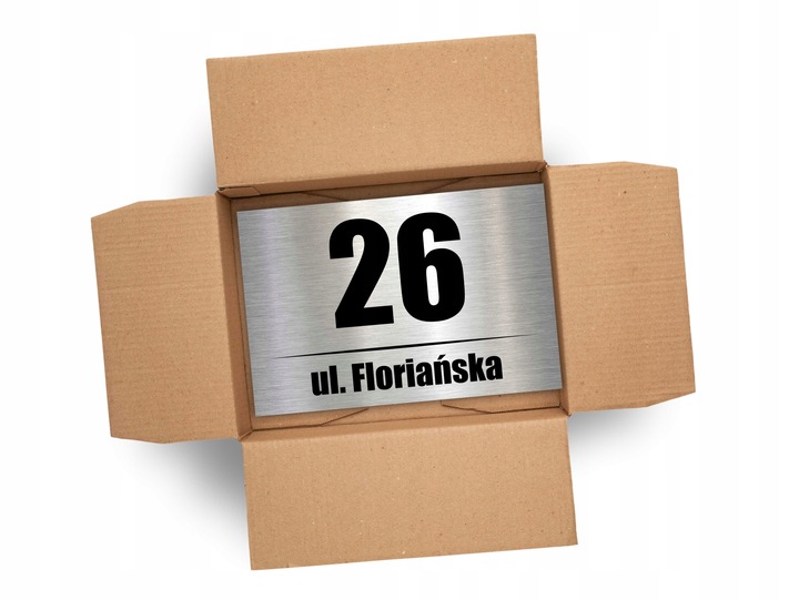 Tabliczka adresowa z numerem domu Tablica NIERDZEWNA Numer na dom