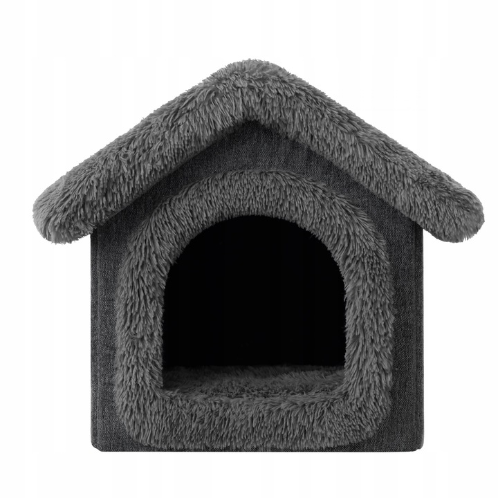 Buda Domek Budka Kojec dla małego Psa z Poduszką i Futerkiem R2 38x44x45 cm