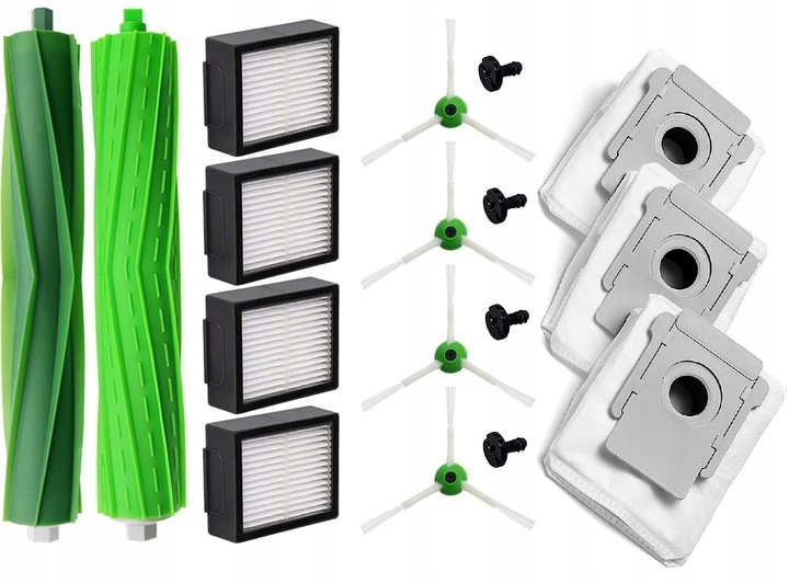 ZESTAW SZCZOTKI FILTRY WORKI do iRobot Roomba E I J i3+ i4+ i5+ i6+ i7+ j7