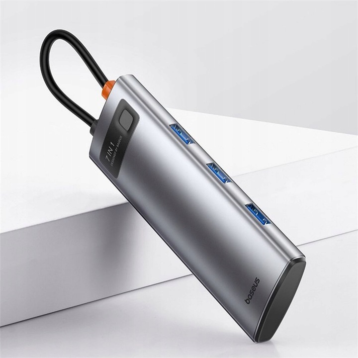 Hub BASEUS Metal Gleam BS-OH146 7w1 Typ-C 100W