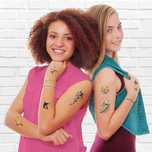 Tatuaże Brokatowe Dla Dzieci DUŻO Szablonów + 6 BROKATÓW Świecących w NOCY