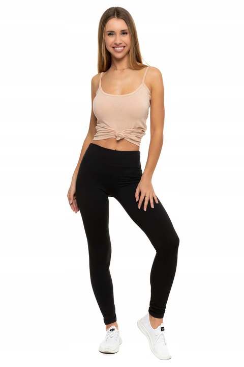 MORAJ Legginsy długie getry damskie kryjące WYSOKI STAN - czarne L/XL