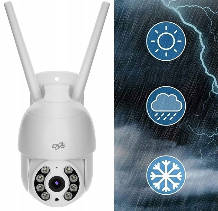 ZEWNĘTRZNA KAMERA WIFI OBROTOWA BEZPRZEWODOWA IP 4Mpx TUYA DVS DO DOMU