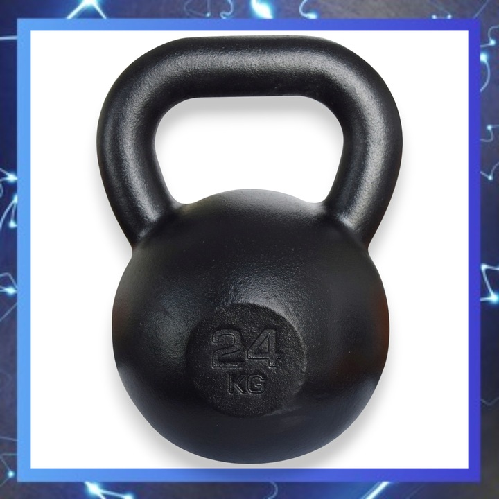 Kettlebell żeliwny 24kg kettle kula odważnik hantla ciężar do ćwiczeń