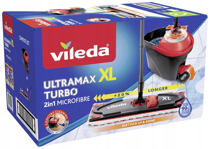 Vileda Mop obrotowy ULTRAMAX ULTRAMAT Turbo XL BOX ZESTAW 42 cm